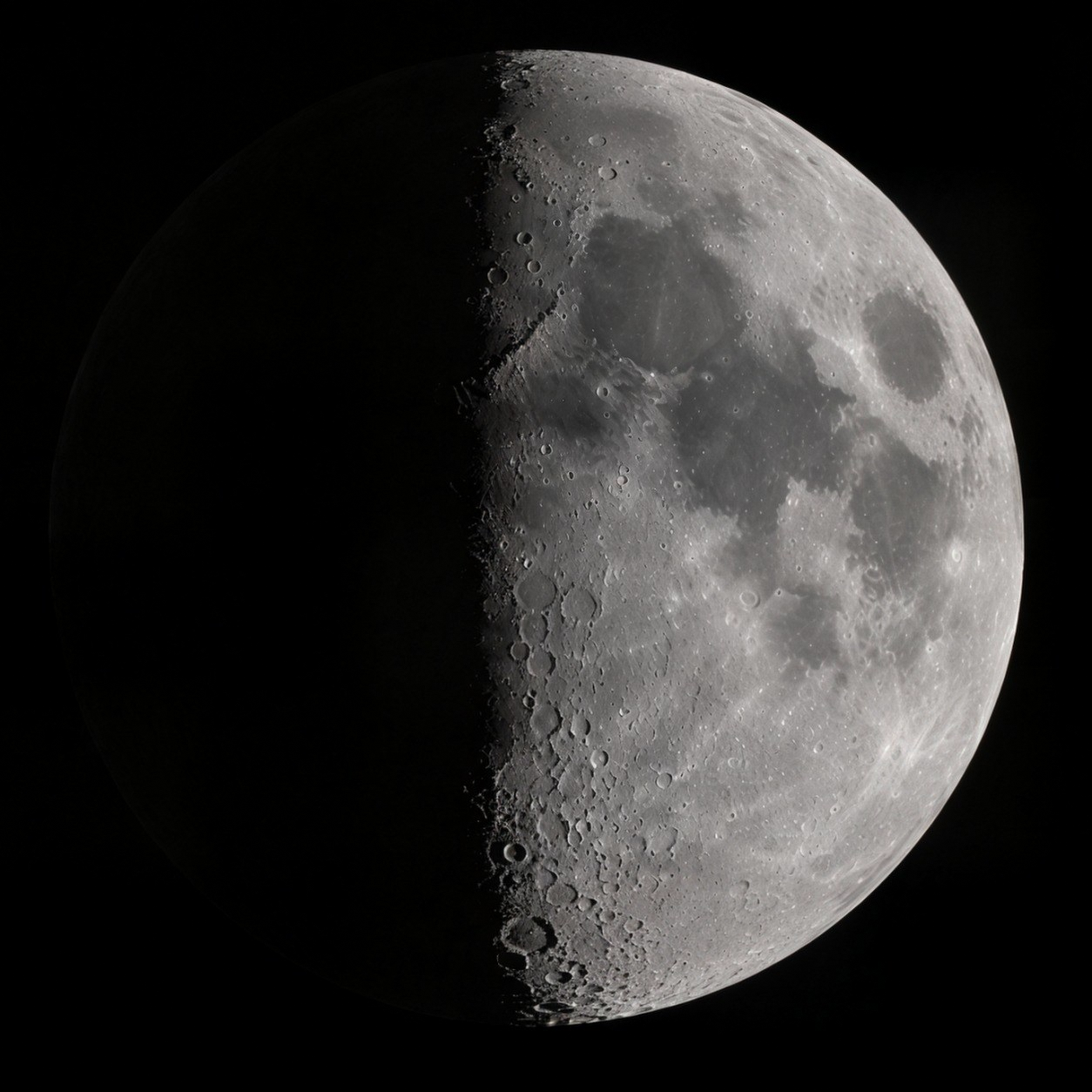 The Moon through a telescope