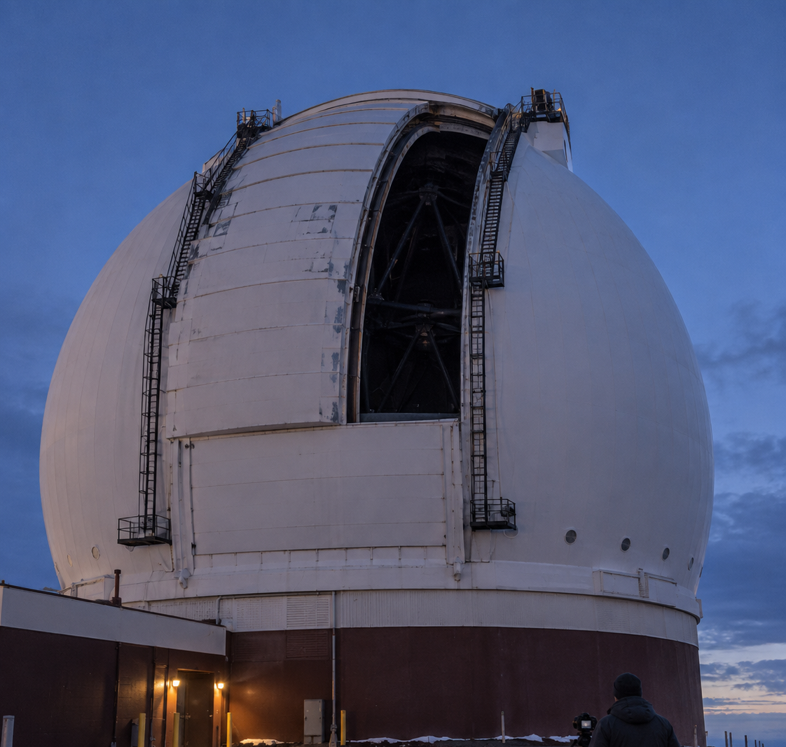 W. M. Keck Observatory at dusk